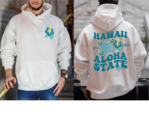 Aesthetic Hawaii Hoodie, Aloha State Sweatshirt,Beach Hoodie,Hawaii Beach Hoodie, Summer Hoodie, Lake Sweatshirt