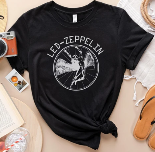 Led Zeppelin Shirt, Rock Band Led Zeppelin Tour, 70s Music Concert Shirt, Led Zeppelin Band Shirt, Rock Band Gift, Concert Shirt