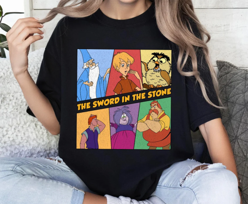 Disney Sword In The Stone Retro 90s Characters Shirt, Mad Madam Mim Shirt, Disney Villains Shirt, Disneyland Family Matching Tee