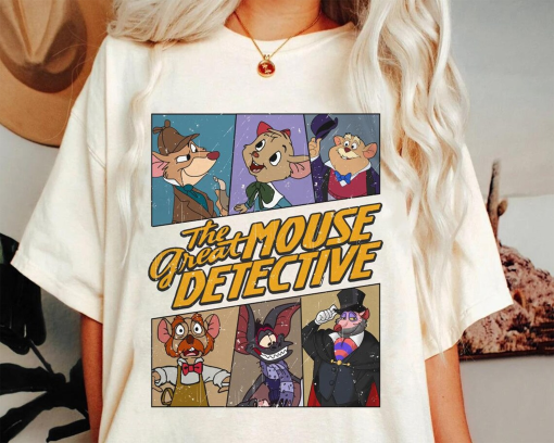 The Great Mouse Detective Vintage Shirt Family Matching Team Tee T-shirt