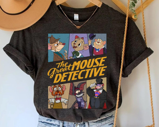 The Great Mouse Detective Vintage Shirt Family Matching Team Tee T-shirt