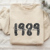 Vintage Style Swiftie Sweatshirt – Taylor Swift Est.1989 Fan Gift, Christmas Gift for Women