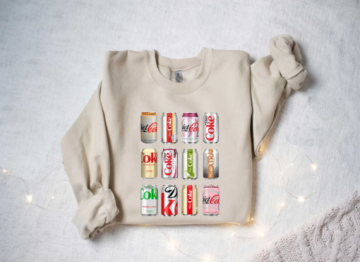 Diet Coke Sweatshirt, Christmas Diet Coke Sampler, Gift for Diet Coke Lover, Diet Coke bottles, Trendy Funny Sweatshirt for Christmas