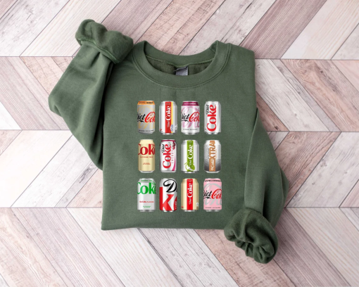 Diet Coke Sweatshirt, Christmas Diet Coke Sampler, Gift for Diet Coke Lover, Diet Coke bottles, Trendy Funny Sweatshirt for Christmas