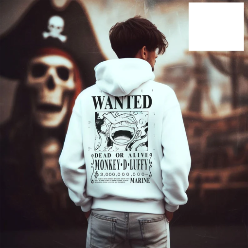 One Piece Wanted Poster Hoodie Luffy Hoodie One Piece Hoodie Wanted Poster sweatshirt one piece fan apparel