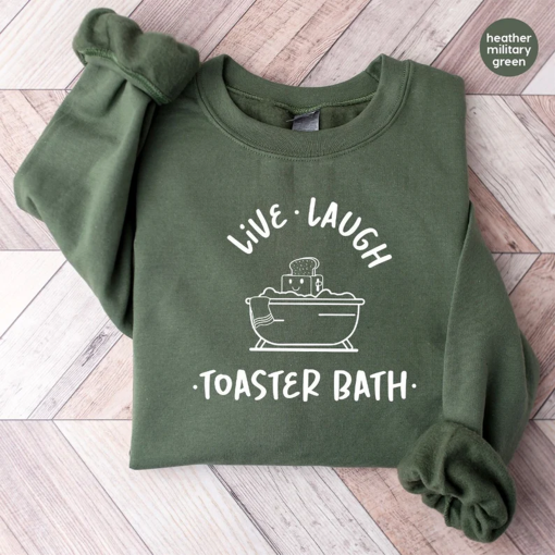 Dark Humor Sweatshirt, Funny Long Sleeve T-Shirts, Gift for Her, Sarcastic Girls Outfit, Toaster Bath Hoodies and Sweaters, Humorous Outfit