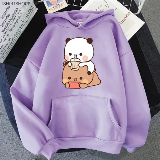 Bubu Dudu bubble tea hoodie for ADULTS Kawaii fleece Unisex hoodie Couples Harajuku hoodie Bubu Tshirt Men’s premium hoodie Lovers sweaters