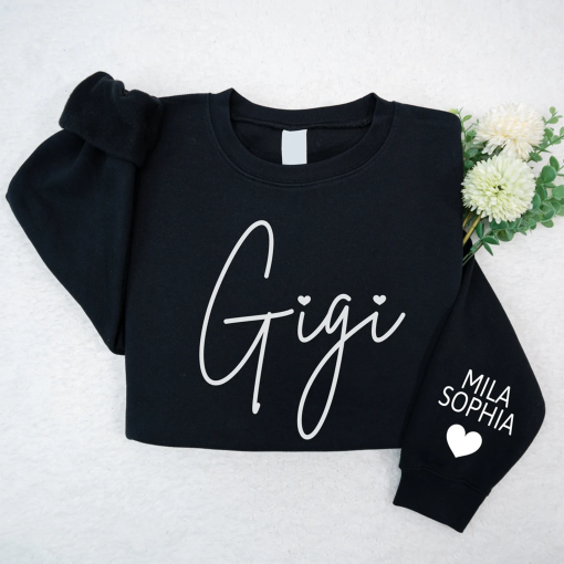 Personalized Gigi Sweatshirt, Gigi With Grandkids Names Crewneck, Gift For New Gigi, Pregnancy Reveal, Christmas Gigi Sweater, Gigi Gift