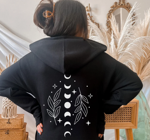 Its Just a Phase Hoodies| Moon phase hoodies| Celestial hoodies| Moon goddess stars and moons