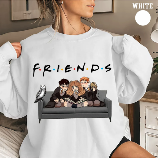 Magical Wizard Friends Crewneck Sweatshirt, Harry Potter Friends Sweatshirt, Witch Friends Shirt, Wizard Book Lover Pullover Sweatshirt