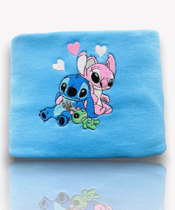 T-shirt Angel And Stitch Embroidered – Personalized…