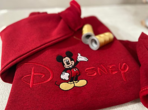 Sweatshirt Disney Mickey Mouse Embroidered – Personalized Embroidered Hoodie Sweater – Couple Hoodie – Custom Embroidered Gift