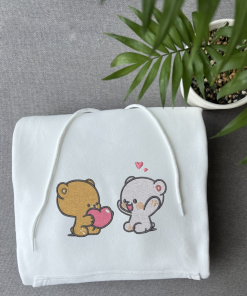 Milk and Mocha Bear, Embroidered Bear Couple,…