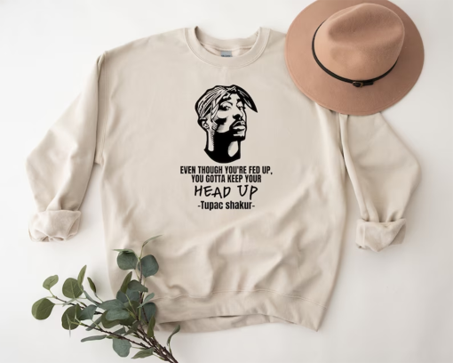 Tupac Shakur Hoodie, Keep Your Head Up Vintage, 2-Pac Head Up Sweat, Rapper Hoodie, Hiphop Shirt, Vintage 90s Rapper Hoodie, Rap King Hoodie