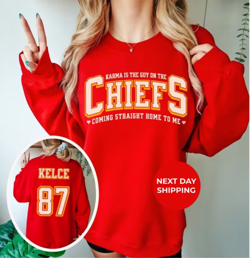 Karm is the Guy On the Chifs T-Shirt and Sweatshirt Travis Kelce and TS Era Kansa Chefs Era Karm TS and Travis Shirt