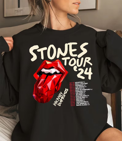 The Rolling Stones Hackney Diamonds Tour 2024 T-Shirt Sweatshirt, Rolling Stones 2024 Hackney Diamonds Tour Shirt, Rolling Stones Tee