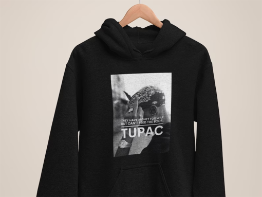 Tupac Hoodie | Feed The Poor Quote – Unisex Heavy Blend, Classic Fit | 90s Culture, Rap Legend | 2Pac Fan Streetwear & Hip Hop Music Merch