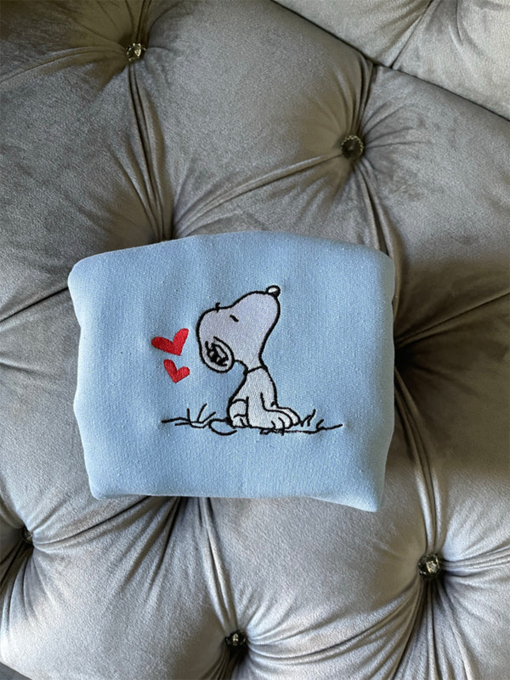 Snoopy and Woodstock Mothers Day Embroidered Shirt. I Am Loved. Love One Another. Happy Mothers Day (Free Personalization Available)