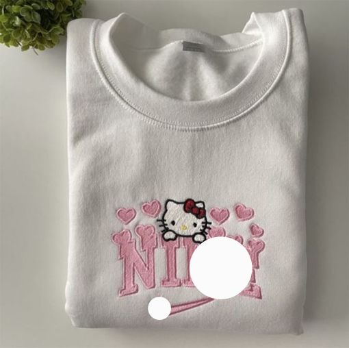 He.l.lo Ki.t.ty Embroidered Sweatshirt, Gift For Her, Annivesery’s gift