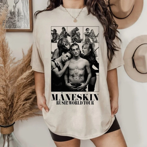 Måneskin T-Shirt, Måneskin Tour 2023 Shirt, Rock Band Tour Concert Shirt, Trending Shirt