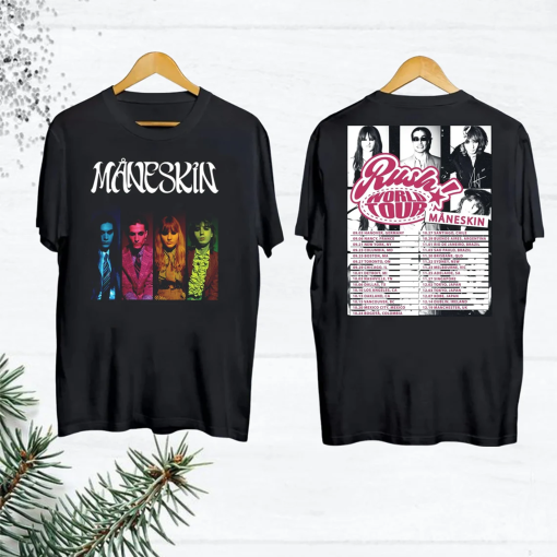 Rock Band Maneskin Shirt, 2023 Maneskin Rush World Tour Shirt, Maneskin Concert Merch, Graphic Maneskin Band Shirt, Maneskin Fan Gift Shirt