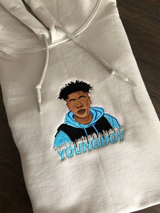 YoungBoy Crewneck Embroidered Rap Custom Made Shirt