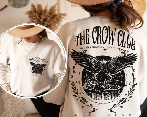 Vintage Ketterdam Crow Club Crewneck Sweatshirt, Six Of Crows Hoodie, Kaz Brekker Shirt, Crow Club Shirt, Inej Ghafa, Six Of Crows Merch