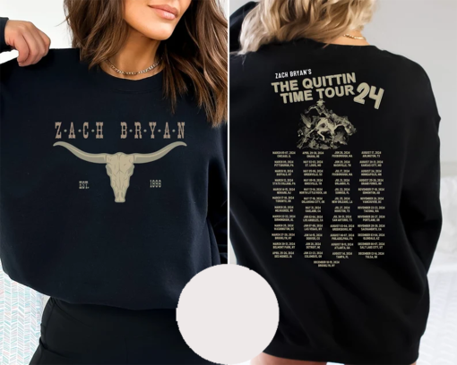 Zach Bryan The Quittin Time Tour 2024 Sweatshirt, Country Music Singer, Zach Bryan Merch, Zach Bryan Fan Shirt, The Quittin Time Tour Hoodie