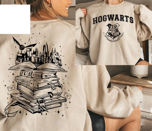 Magical Wizard Castle Unisex Crewneck Sweatshirt, Witch Shirt, Cute Comfy Wizard Book Lover Pullover Sweatshirt, Family Vacation Shirts