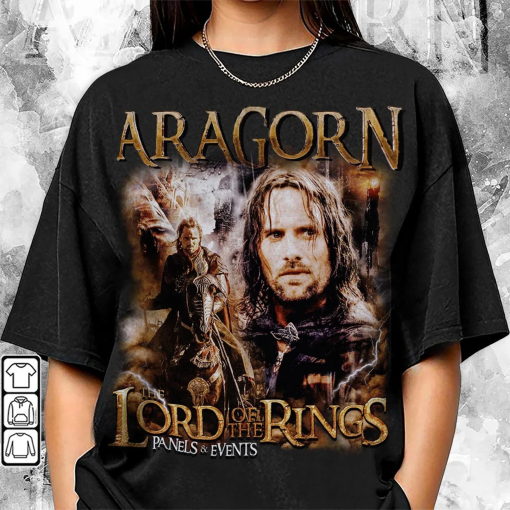 Aragorn The Lord Of The Rings Retro 90s Shirt, Bootleg Movie Vintage Y2K Sweatshirt, Aragorn Unisex Gift For Fan Hoodie