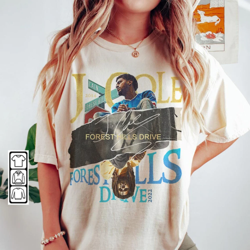 J.Cole 2014 Forest Hills Drive Album 90s Rap Music Shirt, Paper Collage Rapper Album Vintage Sweatshirt, Retro Unisex Hoodie 2511R ILYD