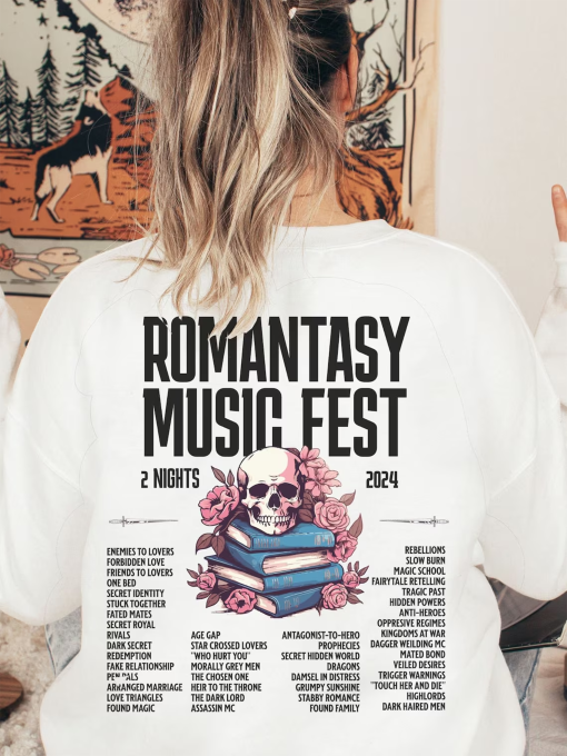 Romantasy Music Fest Sweatshirt, Romantasy Sweatshirt, Book Tropes Shirt, Smut Gift, Dark Romance Reader, Booklover Gift, Bookish Sweatshirt