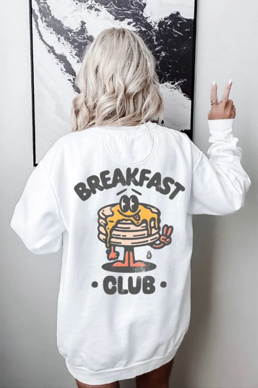 Breakfast Club Aesthetic Bohemian Retro Vintage Comfort Colors Sweatshirt Oversized Retro Graphic Sweatshirt Grunge Hippie Boho Graphic