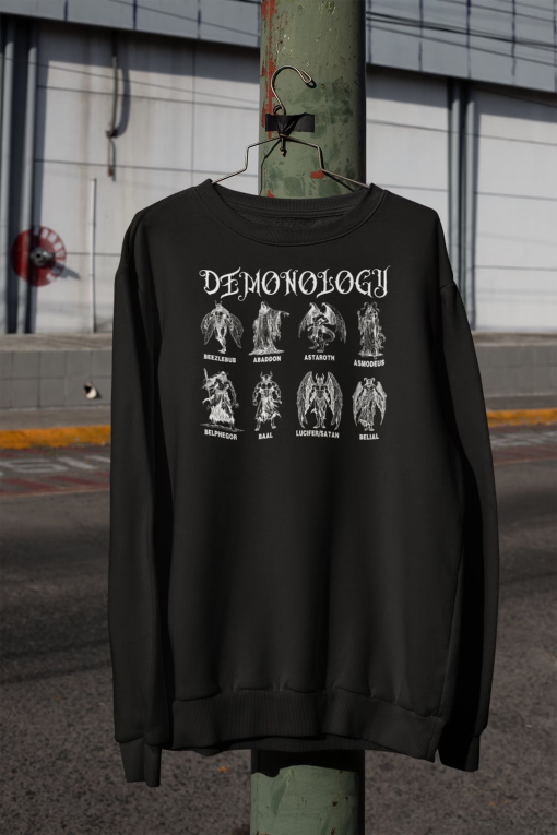 Occult Demonology Sweatshirt, Dark Arts Occult Magic Shirt, Demonology Shirts, Satan, Belial, Beezlebub, Astaroth Asmodeus Belphegor Demons