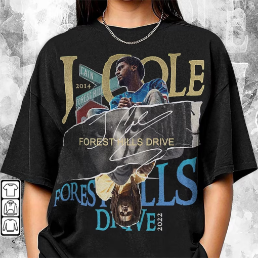 J.Cole 2014 Forest Hills Drive Album 90s Rap Music Shirt, Paper Collage Rapper Album Vintage Sweatshirt, Retro Unisex Hoodie