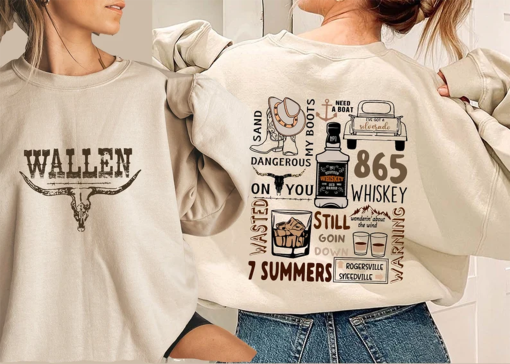 Retro Wallen Western Sweatshirt , Wallen Fans Gifts, Cowboy Vintage Wallen, Vintage Wallen Cowboy Sweater,Country Music Shirt,Cowboy Sweater