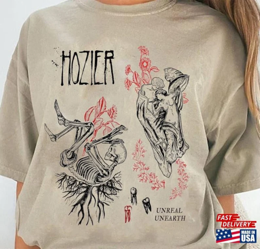 Vintage Hozier Unreal Unearth Shirt Sweatshirt Hoodie, Music No Grave Can Hold My Body Down Shirt Gift for Hozier Fan, Unreal Unearth Album