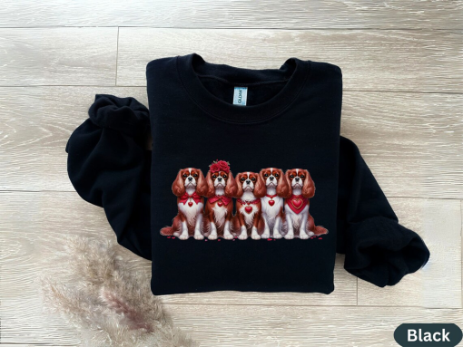 King Charles Cavalier Spaniel Valentines Sweatshirt, Dog Shirt For People, Dog Mom Person Gift, New Dog Mama Gift,Valentines Day Gifts Hers