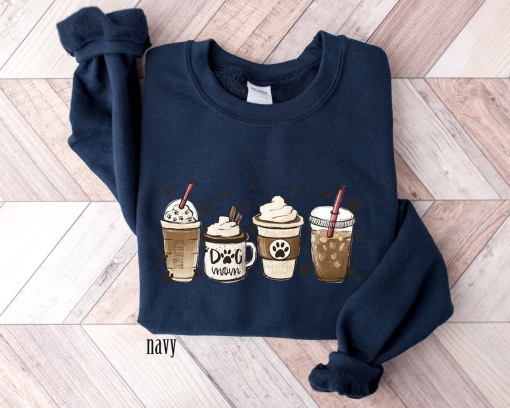 Coffee Dog Mom Sweatshirt, Mother’s Day Sweat, Coffee Lover Shirt, Coffee And Dog, Dog Mom Gift