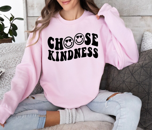 Choose Kindness Sweatshirt, Retro Sweatshirt, Positive Affirmation tee, Mom Kindness Sweatshirt, Retro graphic Tee, Kindness Tee, Kind Shirt