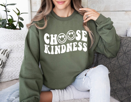 Choose Kindness Sweatshirt, Retro Sweatshirt, Positive Affirmation tee, Mom Kindness Sweatshirt, Retro graphic Tee, Kindness Tee, Kind Shirt