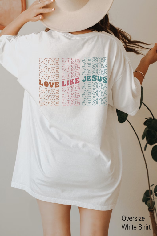 Love Like Jesus Hoodie, Aesthetic Christian Sweatshirt, Women’s Religious Shirt, Bible Verse Hoodie, VSCO Hoodie, Christian Gifts, G8260