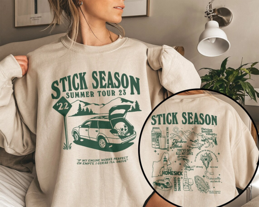 Vintage Stick Season Tour 2023 Sweatshirt Kahan Stick Season Tour 2023 Kahan Folk Pop Music, Country Music Shirt, Kahan Sweatshirt