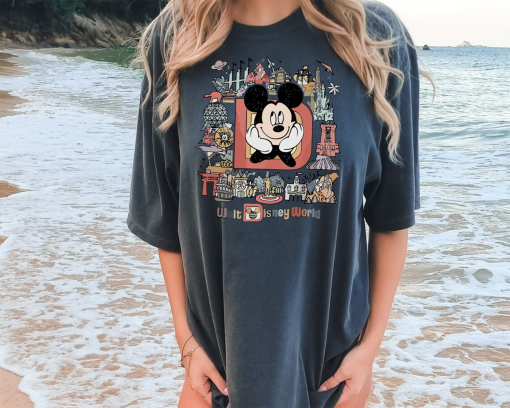 Comfort Colors® Vintage Retro Disney World Shirt, Custom character Mickey Minnie Chip Dale Pooh shirt, Mickey vintage retro shirt