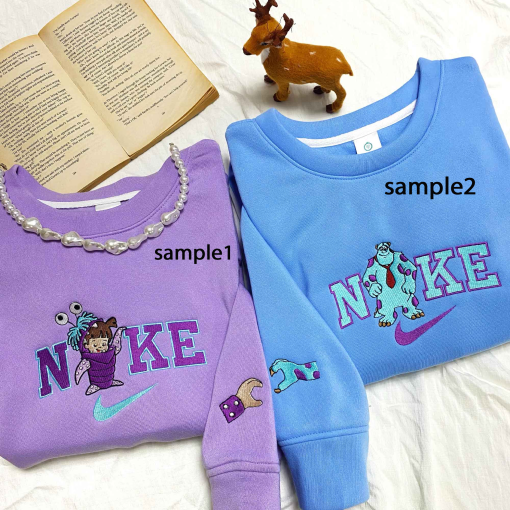 Mi.ke SuLly B.oo Crewneck Hoodie Mons.ters Inc, Embroidered Sweatshirt, Monsters inc Sweatshirt Hoodie Couples Gift, Mons.ters University,