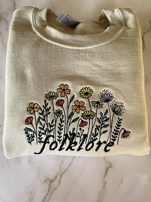 Folklore Wildflower Embroidered Crewneck