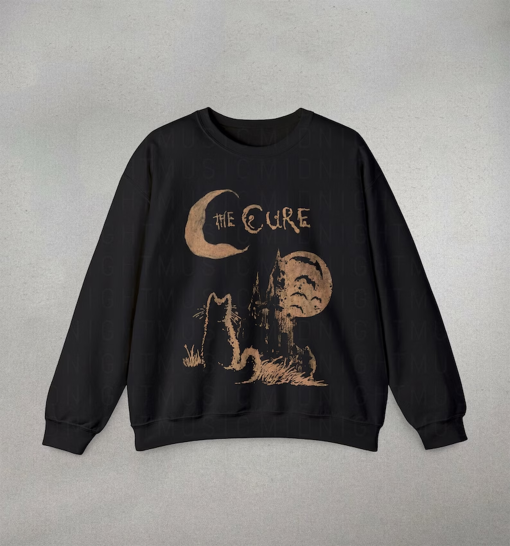 The Cure Cat Sweatshirt, 90s Alt Indie Rock, Unisex Sweatshirt, Music Lover Gifts, Trendy Sweatshirts, Cute Sweatshirts, The Cure Shirt