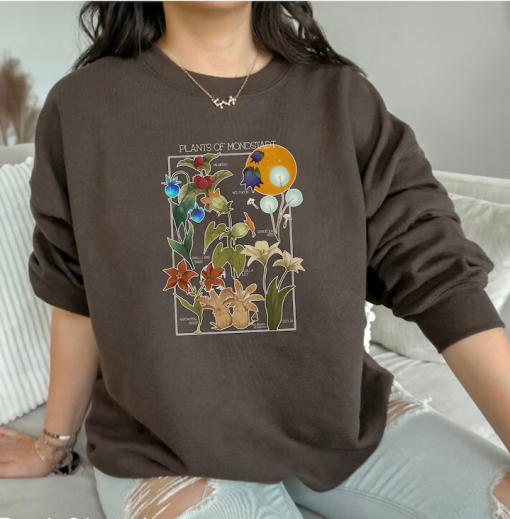 Gen Impact Flower Shirt, Genshin Merch, Mondstadt Flowers Shirt, Genshin Sweatshirt, Video Game Shirt, Anime Streetwear, Unisex