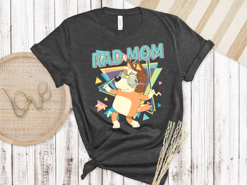 Retro Rad Mom Bluey Shirt, Retro Chilli Heeler Shirt, Mom Bluey Shirt, Chilli Heeler, Bluey Family Shirt, Bluey Cool Mom Club Shirt