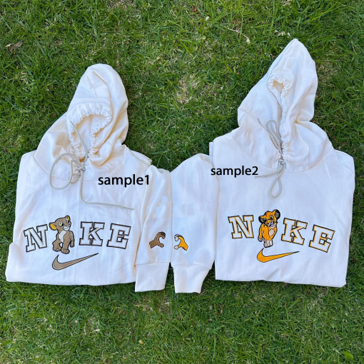 Si.m-b.a And Na-la The L.i.on King Embroidered Sweatshirts, Anniversary Gift, Couple Tshirt, Hoodie, Valentine Gift